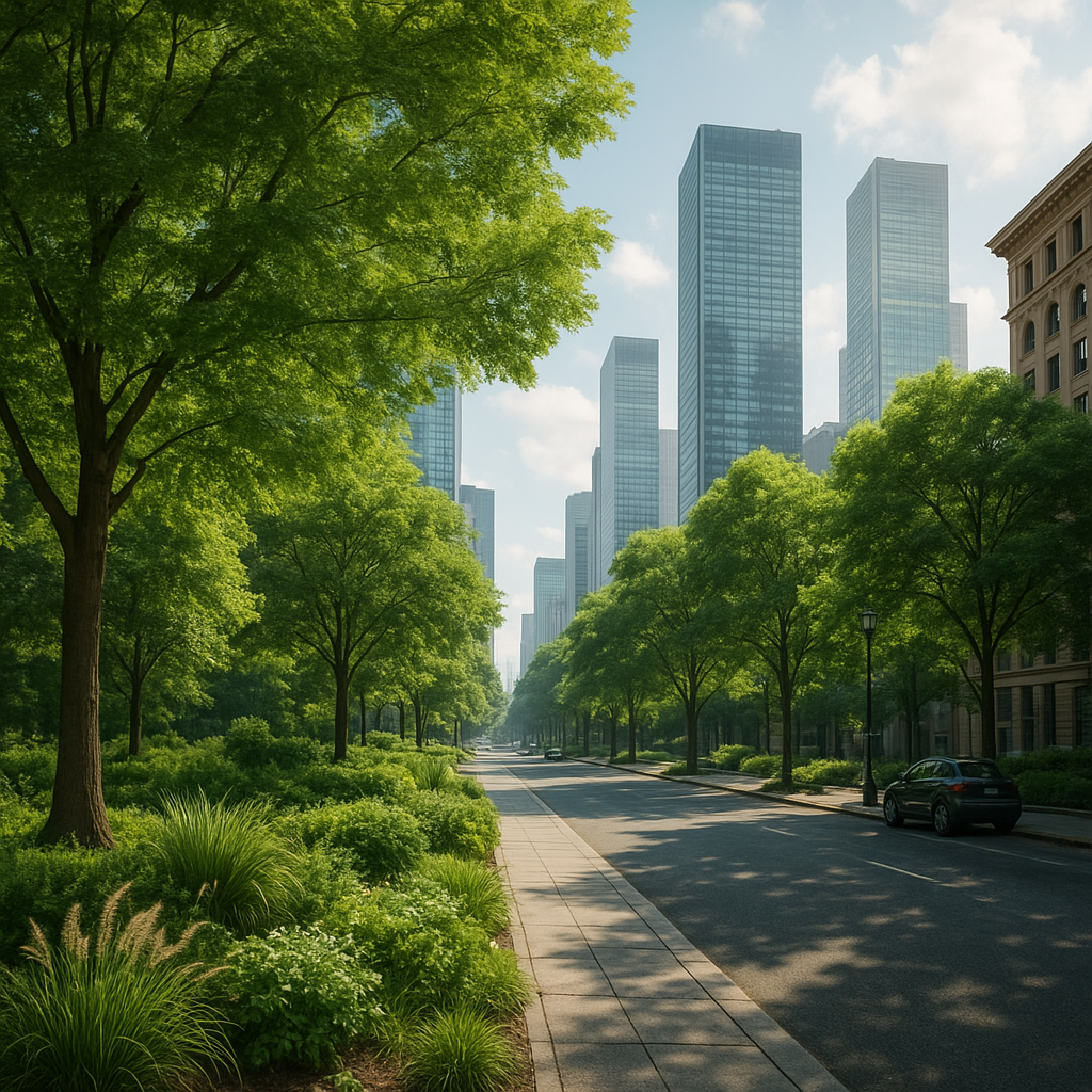 Jak rośliny wpływają na mikroklimat w miastach.