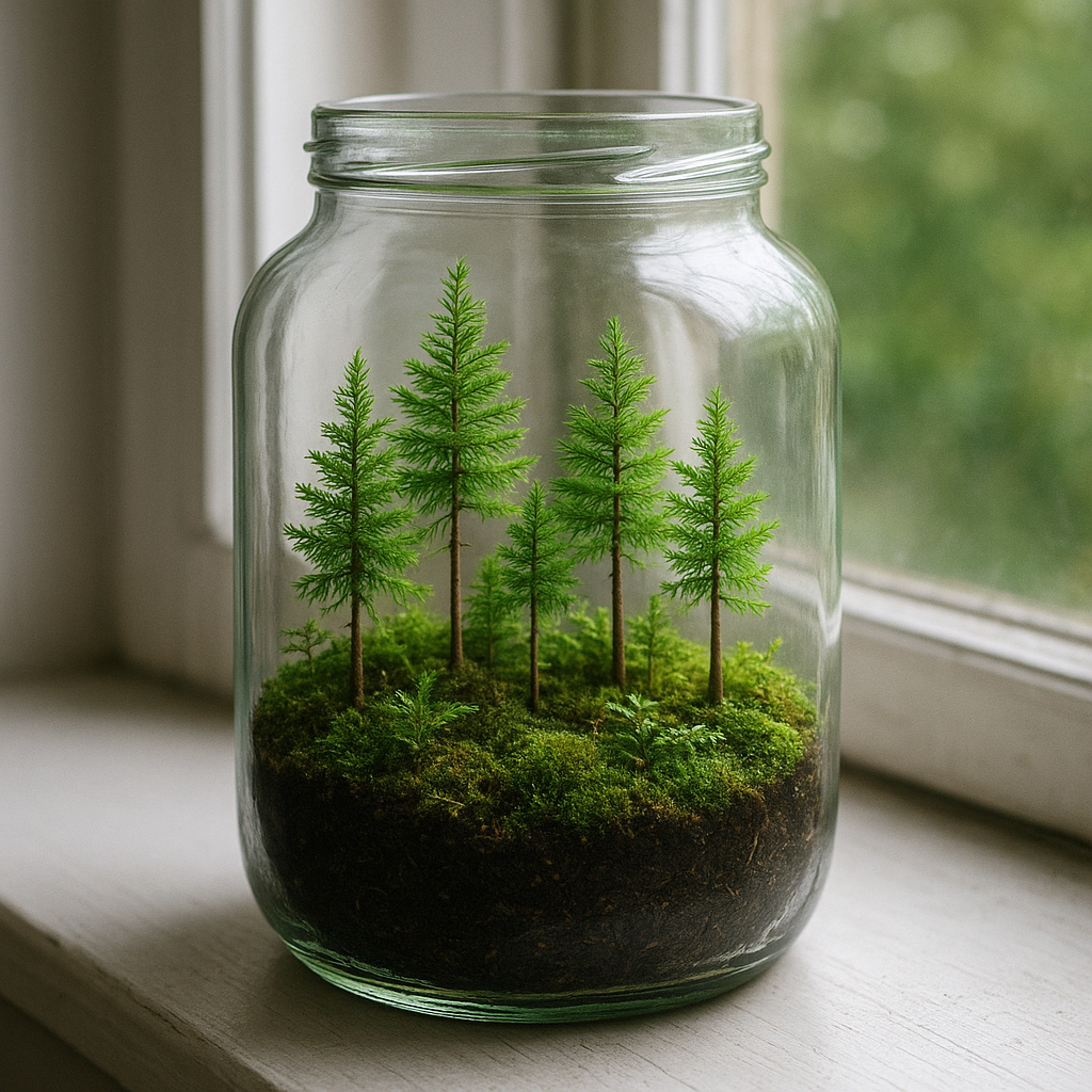 Jak zrobić las w słoiku – mini ekosystem na parapecie.