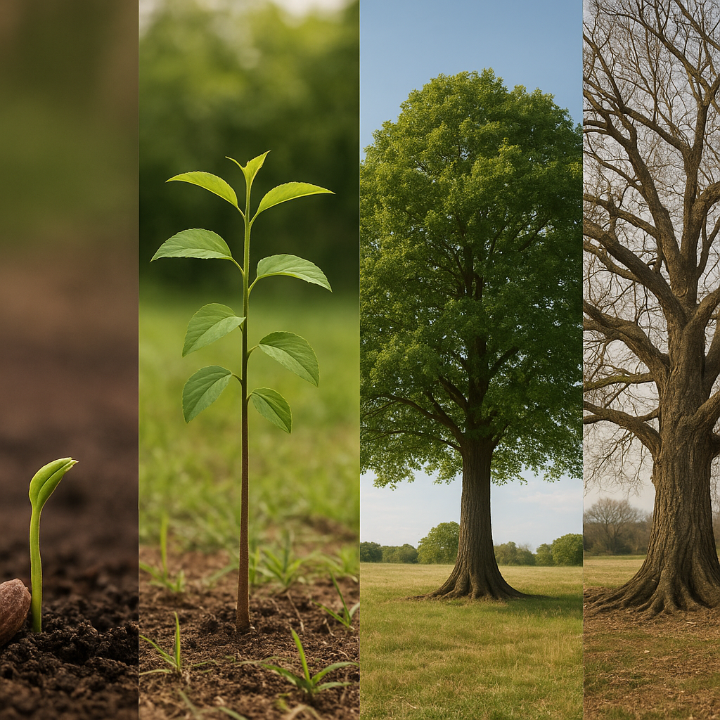 Jak wygląda cykl życia drzewa od nasiona do starości.