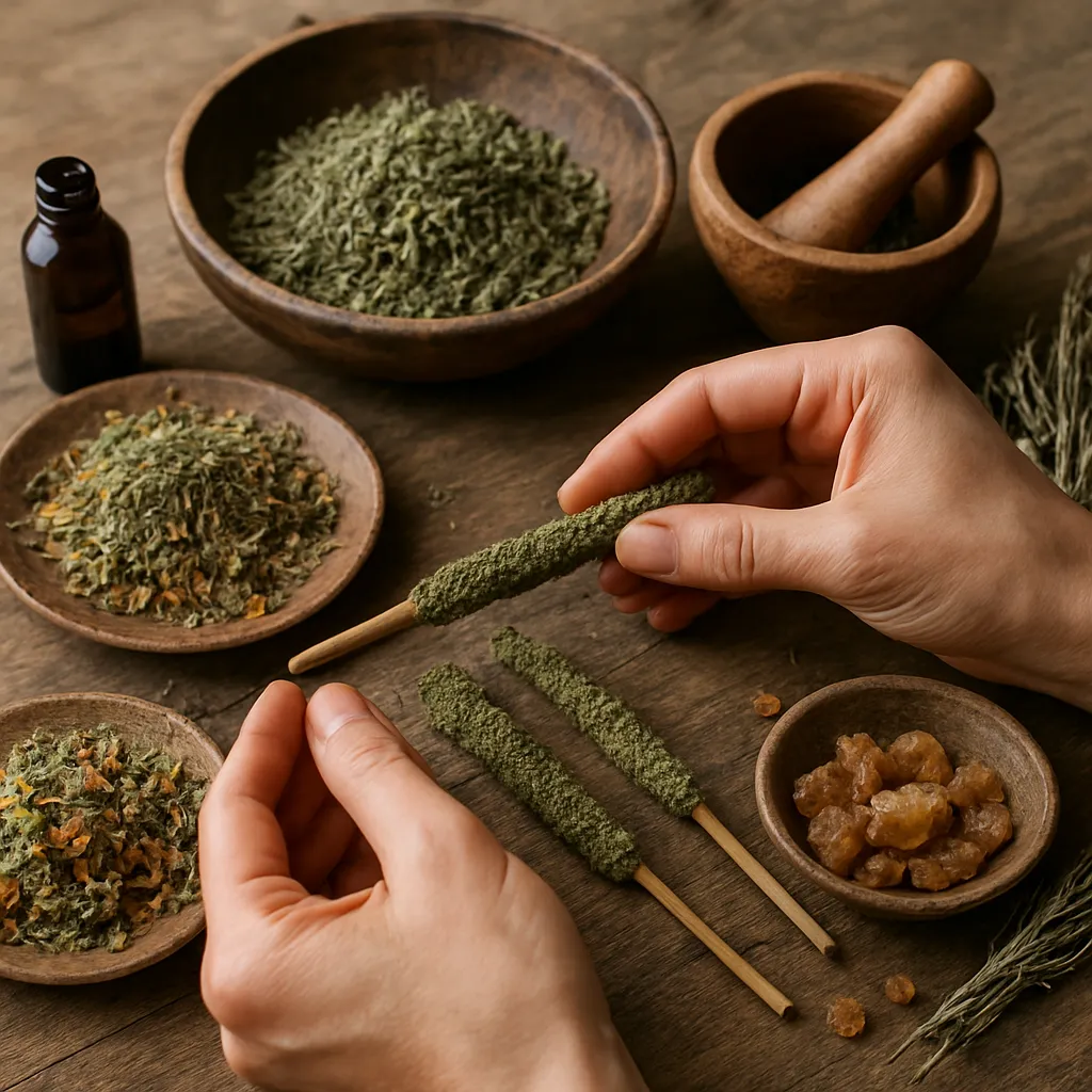 Jak przygotować naturalne kadzidła z ziół i żywic.